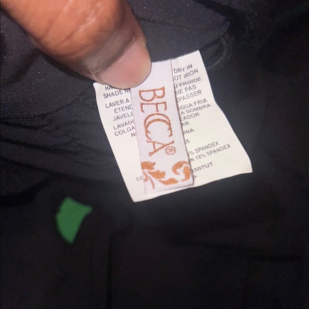 NWOT BeccaStylish Black One Piece Swimsuit size Small - Picture 4 of 8